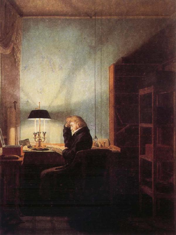 Georg Friedrich Kersting Reader by Lamplight oil painting picture